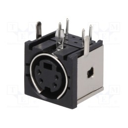 1 pcs x NINIGI - MDC-204 - Socket, DIN mini, female, PIN: 4, THT, angled 90°