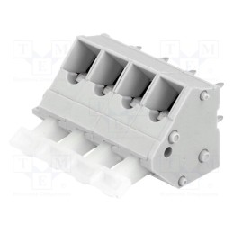 1 pcs x PTR MESSTECHNIK - AK3001/4-KD-5.0/KIES - PCB terminal block, angled 45°, 5mm, ways: 4, on PCBs, 0.5÷2.5mm2