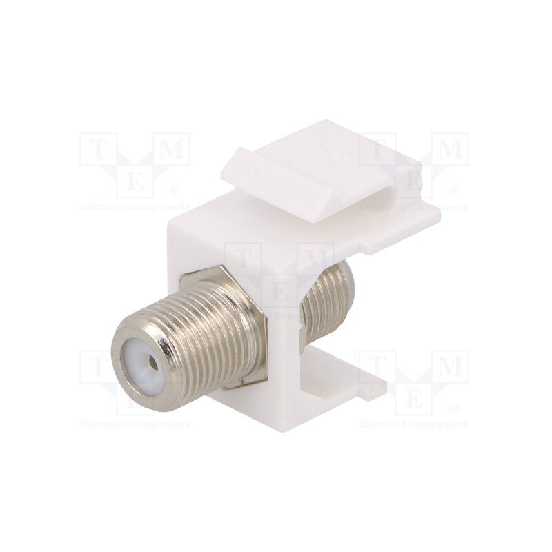 1 pcs x LOGILINK - NK0018 - Coupler, socket, F socket x2, female x2, Keystone, straight, 75Ω
