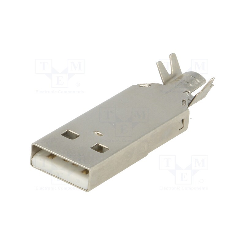 1 pcs x KEYSTONE - 925 - Plug, USB A, for cable, soldering, PIN: 4, straight, USB 2.0, 1A, 30V