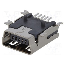 1 pcs x KEYSTONE - 934 - Socket, USB B mini, on PCBs, SMT, PIN: 5, horizontal, USB 2.0, 1A