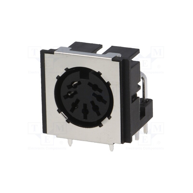 1 pcs x CLIFF - FM6727 - Socket, DIN, female, shielded, PIN: 7, Layout: 270°, angled 90°, THT
