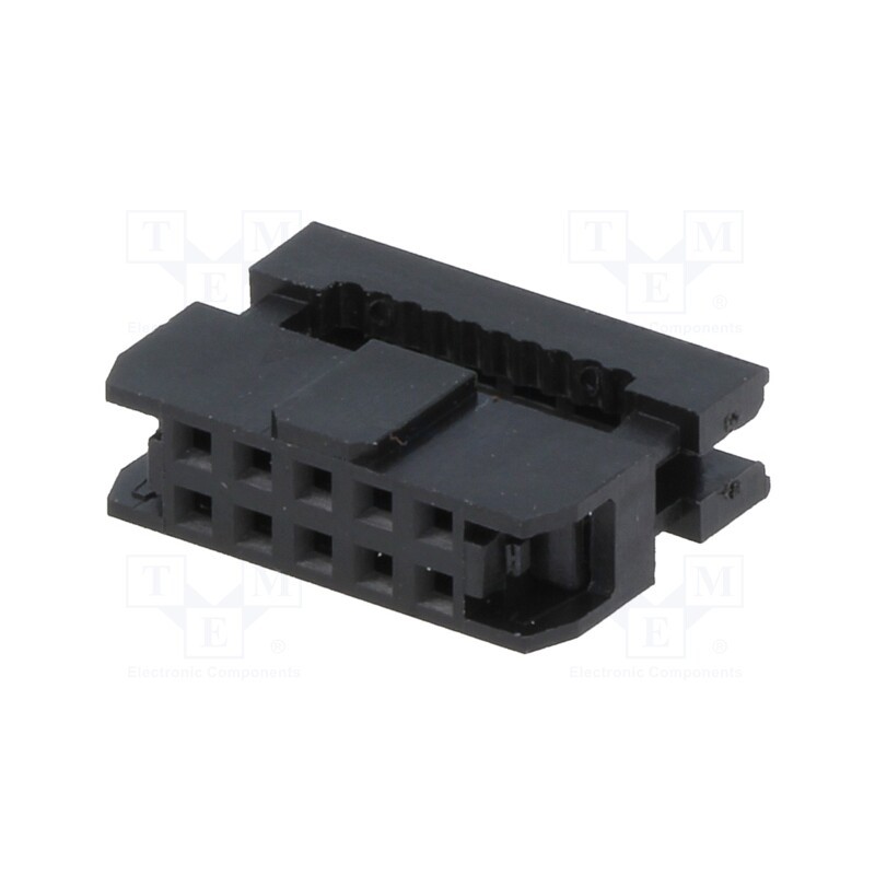 1 pcs x Amphenol Communications Solutions - T826110A200CEU - Plug, IDC, female, PIN: 10, without strain relief, IDC, 1mm, black