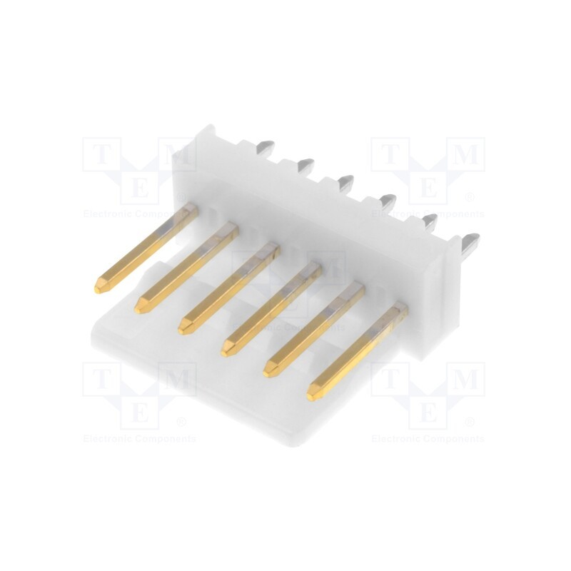 1 pcs x MOLEX - 22292061 - Socket, wire-board, male, KK 254, 2.54mm, PIN: 6, snapped-in, THT