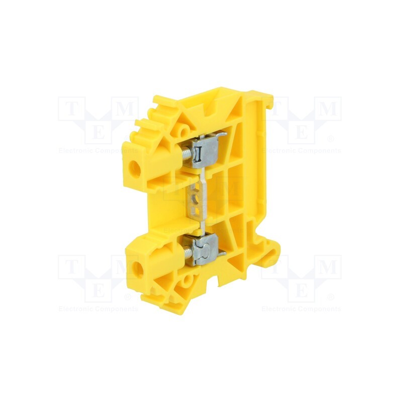 1 pcs x POKu00d3J - A11-A231 - Splice terminal: rail, 0.5÷6mm2, ways: 1, terminals: 2, yellow, TS35