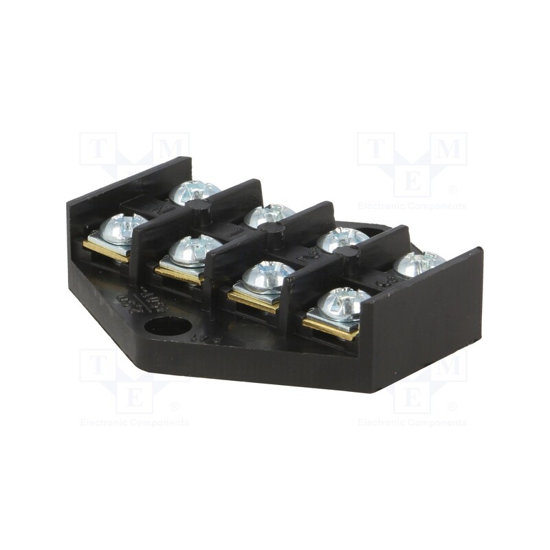 1 pcs x PLASTROL - W-96942 - Terminal block, screw terminal, 2.5mm2, 450V, 16A, ways: 4, black