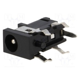 1 pcs x LUMBERG - 1613 04 - Socket, DC supply, male, 4/1.7mm, on PCBs, THT, 2A, 6.3VDC