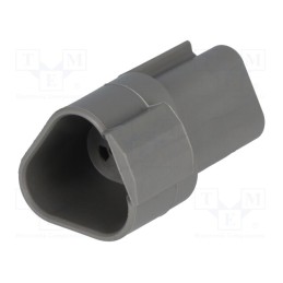 1 pcs x DEUTSCH - DT04-3P - Connector: wire-wire, DT, male, plug, for cable, PIN: 3, grey, IP68