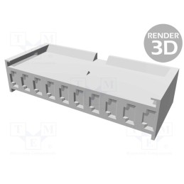 1 pcs x TE Connectivity - 280594 - Plug, wire-board, female, AMPMODU MOD I, 3.96mm, PIN: 10, for cable