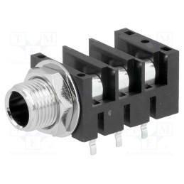 1 pcs x AMPHENOL - ACJS-MHDRM - Socket, Jack 6,3mm, female, stereo,with triple switch, ways: 3