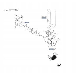 New Holland CR CX 84462 bowl feeder cover