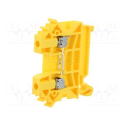 1 pcs x POKu00d3J - A11-A131 - Splice terminal: rail, 0.5÷4mm2, ways: 1, terminals: 2, yellow, TS35