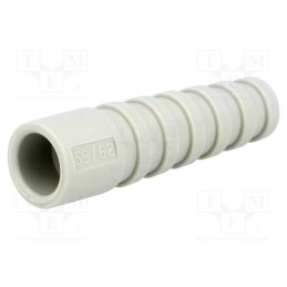 1 pcs x MH CONNECTORS - RG59/62SRB-LG - Strain relief, RG59,RG62, grey, Application: BNC plugs, 10pcs.