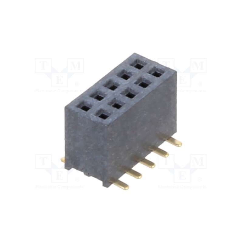 1 pcs x HARWIN - M50-3100545 - 5+5 Pos. Female DIL Vertical SMT Conn.
