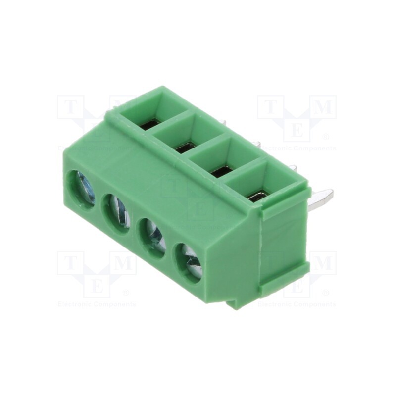 1 pcs x AMPHENOL ANYTEK - YO0401500000G - PCB terminal block, 3.5mm, ways: 4, straight, terminal, on PCBs