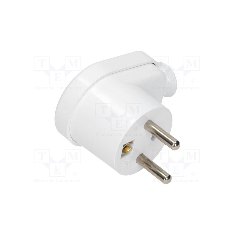 1 pcs x PLASTROL - W-10104 - Connector: AC supply, male, plug, 2P+PE, 230VAC, 16A, white, PIN: 3