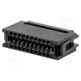 1 pcs x CONNFLY - DS1064-200B - Card edge, PIN: 20, IDC, for ribbon cable, 1.27mm, gold flash