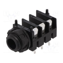 1 pcs x CLIFF - CL1115 S1/BBB - Socket, Jack 6,3mm, female, stereo,with triple switch, ways: 3