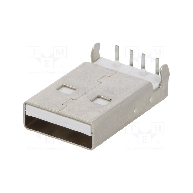 1 pcs x KEYSTONE - 932 - Plug, USB A, on PCBs, THT, PIN: 4, angled 90°, USB 2.0, gold-plated