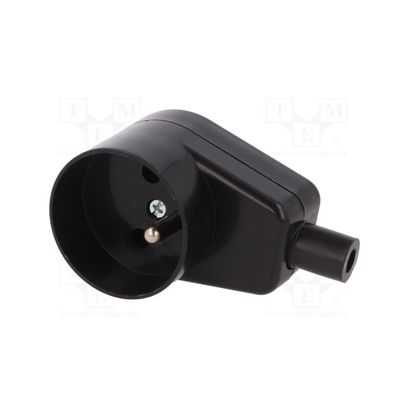 1 pcs x JONEX - 5907570001763 - Connector: AC supply, female, socket, 2P+PE, 250VAC, 16A, black