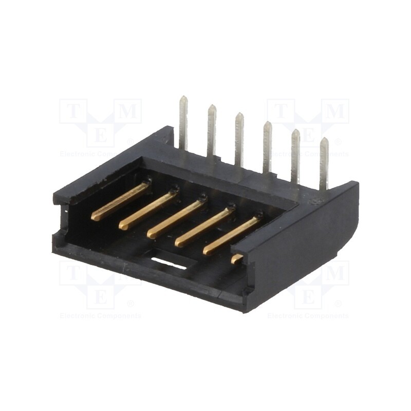 1 pcs x TE Connectivity - 280379-2 - Socket, wire-board, male, AMPMODU MOD II, 2.54mm, PIN: 6, THT