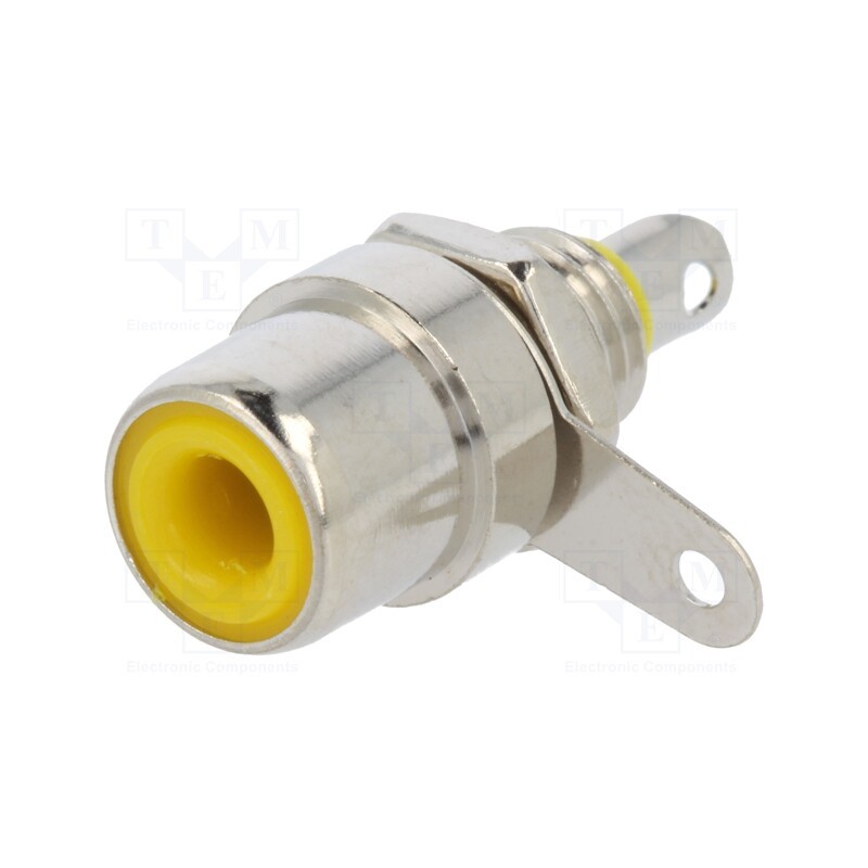 1 pcs x KEYSTONE - 599 - Socket, RCA, female, straight, soldering, brass, nickel plated