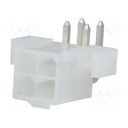 1 pcs x MOLEX - 39291048 - Socket, wire-board, male, Mini-Fit Jr, 4.2mm, PIN: 4, THT, holders