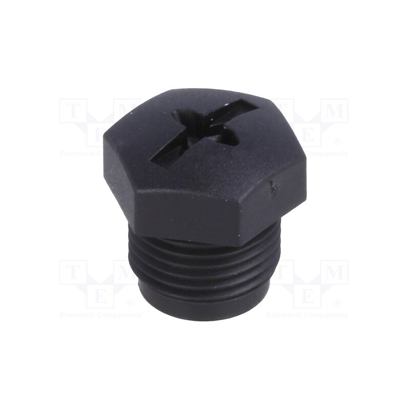 1 pcs x HIRSCHMANN - 734209100 ASI M12 VS - Protection cover, female M12 connectors, plastic