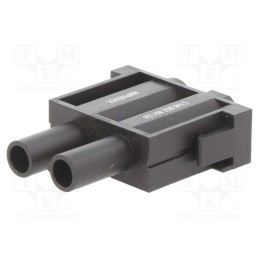 1 pcs x AMPHENOL - C146B02801E8 - Connector: HDC, module, female, C146,heavy|mate M, PIN: 2, 1kV