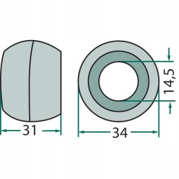 Nylon finger ball 14 mm 525d28260314