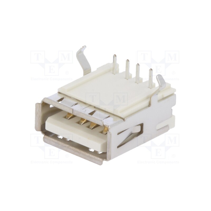 1 pcs x MOLEX - 676430910 - Socket, USB A, on PCBs, THT, PIN: 4, angled 90°, shielded, USB 2.0