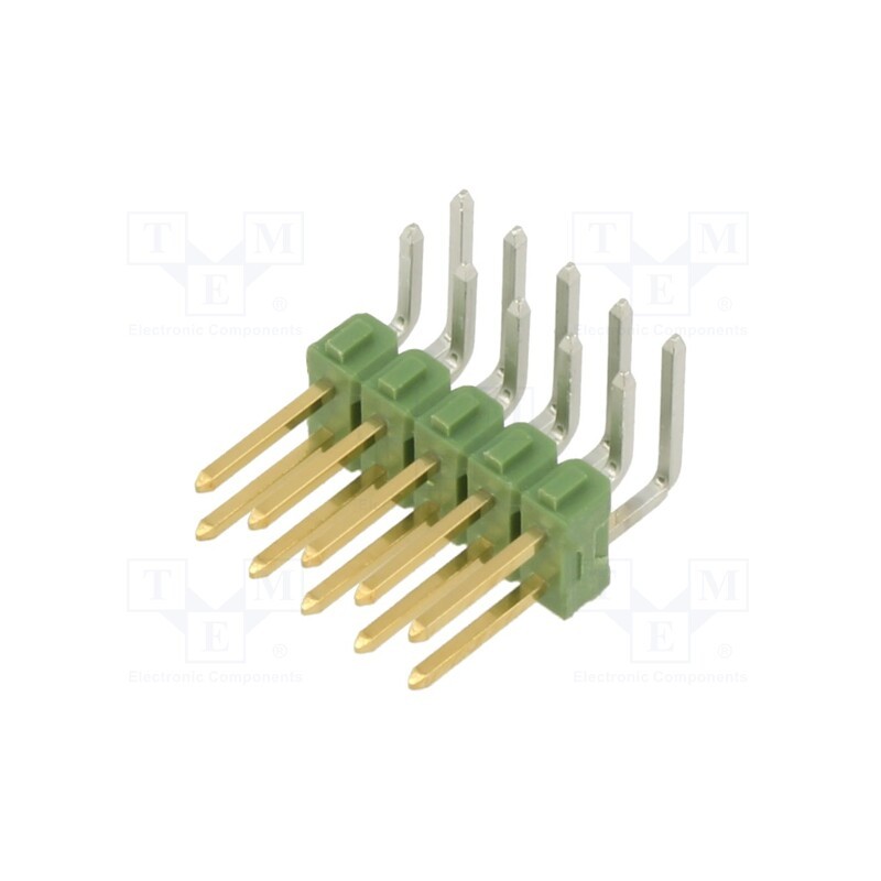 1 pcs x TE Connectivity - 826634-5 - Pin header, pin strips, AMPMODU MOD II, male, PIN: 10, angled 90°