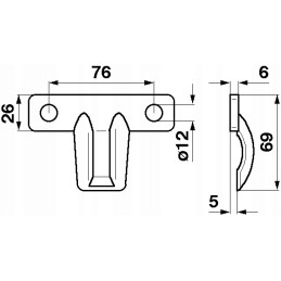 Claas 500053 scythe button