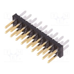 1 pcs x Amphenol Communications Solutions - 57102-F08-09ULF - Pin header, wire-board, male, Minitek, 2mm, PIN: 18, THT, on PCBs,