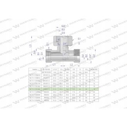 Symmetrical hydraulic tee m26x1 5 Warynski