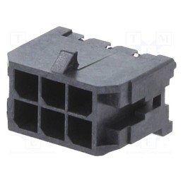 1 pcs x MOLEX - 430450628 - Socket, wire-board, male, Micro-Fit 3.0, 3mm, PIN: 6, Layout: 2x3