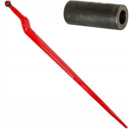 Loader hook, bent 880mm, m22x1, 5 sleeve