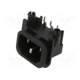 1 pcs x SCHURTER - GSP2.9203.16 - Connector: AC supply, socket, male, 10A, 250VAC, IEC 60320, C14 (E)