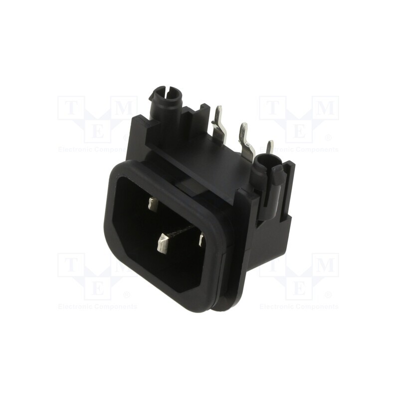 1 pcs x SCHURTER - GSP2.9203.16 - Connector: AC supply, socket, male, 10A, 250VAC, IEC 60320, C14 (E)