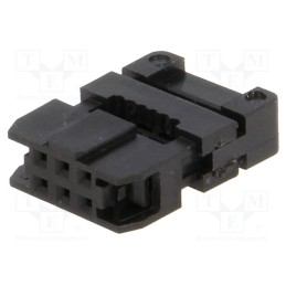 1 pcs x Amphenol Communications Solutions - T826106A201CEU - Plug, IDC, female, PIN: 6, with cable clamp, IDC, for ribbon cable