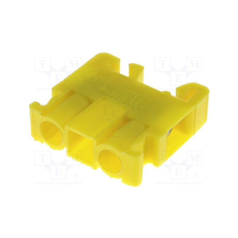 1 pcs x POKu00d3J - A11-4121 - Splice terminal: rail, 0.75÷4mm2, ways: 1, terminals: 2, yellow