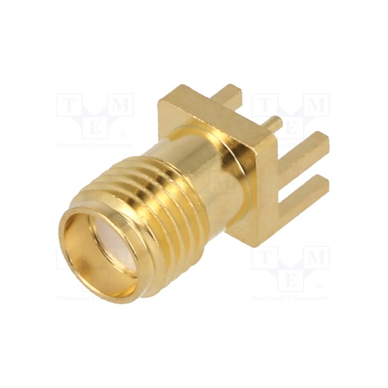 1 pcs x ADAM TECH - RF2-143-T-17-50-G - Socket, SMA, female, card edge, straight, SMT, on PCBs, PTFE