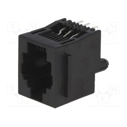 1 pcs x TE Connectivity - 5520258-3 - Socket, RJ12, PIN: 6, with panel stop blockade, Layout: 6p6c, THT