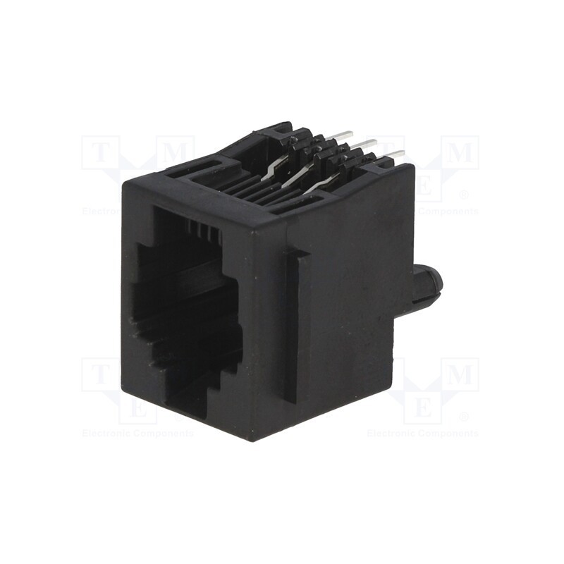 1 pcs x TE Connectivity - 5520258-3 - Socket, RJ12, PIN: 6, with panel stop blockade, Layout: 6p6c, THT
