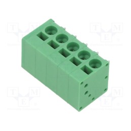1 pcs x ADAM TECH - EB163A-05-C - PCB terminal block, Contacts ph: 5mm, ways: 5, angled 90°, on PCBs