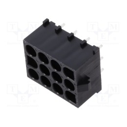 1 pcs x MOLEX - 367590106 - Socket, wire-board, male, MLX, 6.35mm, on PCBs, PIN: 12, Layout: 4x3