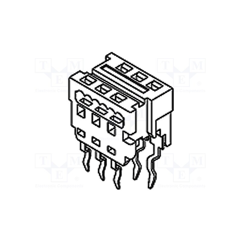 1 pcs x MOLEX - 905841314 - Adapter, wire-board, PIN: 14, 1.27mm, IDC,THT, for ribbon cable