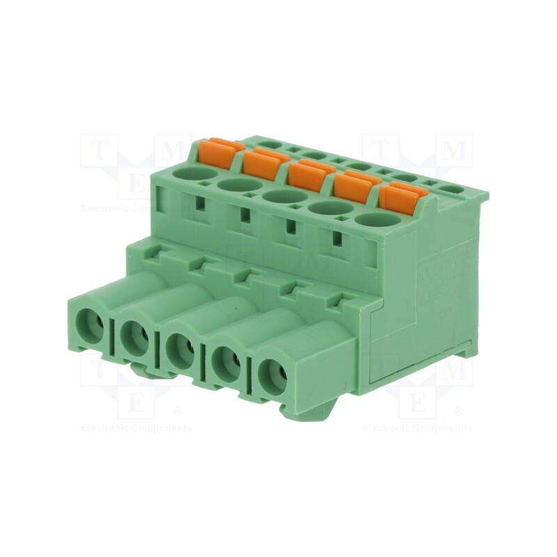 1 pcs x DEGSON ELECTRONICS - 2EDGKDB-5.08-05P-14-00AH - Pluggable terminal block, 5.08mm, ways: 5, angled 90°, plug, green