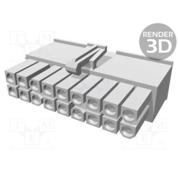 1 pcs x TE Connectivity - 770584-1 - Plug, wire-wire, female, Mini Universal MATE-N-LOK, 4.14mm, 600V