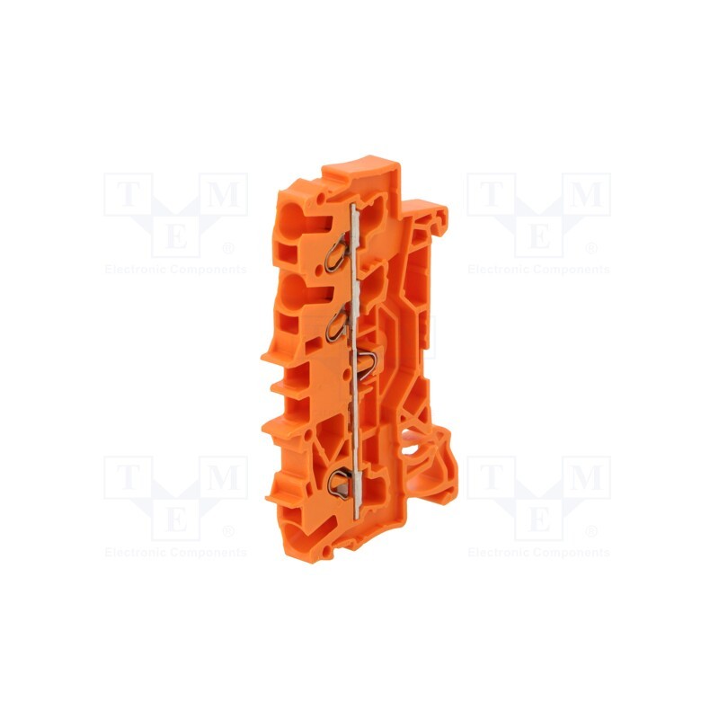 1 pcs x WAGO - 2002-1302 - Splice terminal: rail, 2.5mm2, ways: 1, terminals: 3, orange, 2002
